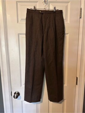 Vintage 100% Wool  Brown Ladies Trousers
